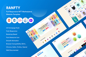 NFT Marketplace HTML Template, a Bootstrap Template by CodexCoder Themes