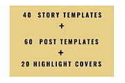 120 Black Gold Instagram Templates,, a Social Media Template by MORION (Thumbnail 2 of 7)
