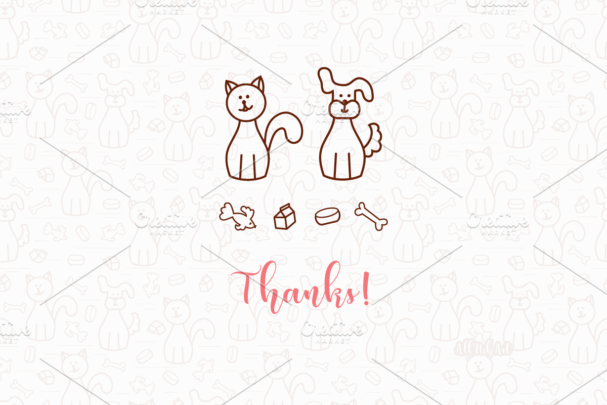 Dogs and Cats Pattern, a Pattern Graphic by AllNikArt (Photo 4 of 4)