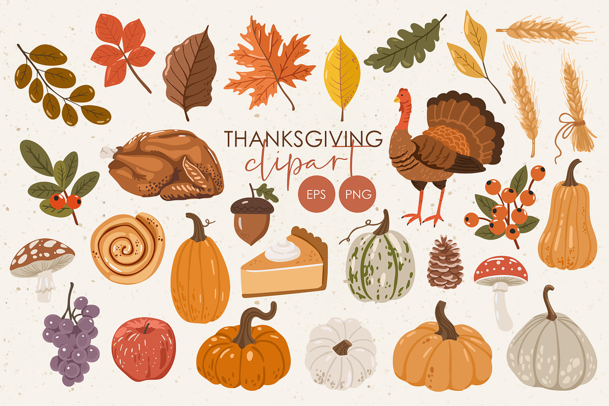 Thanksgiving clipart, a Seasonal Illustration by ⋒DesignECShop⋒ (Photo 1 of 4)