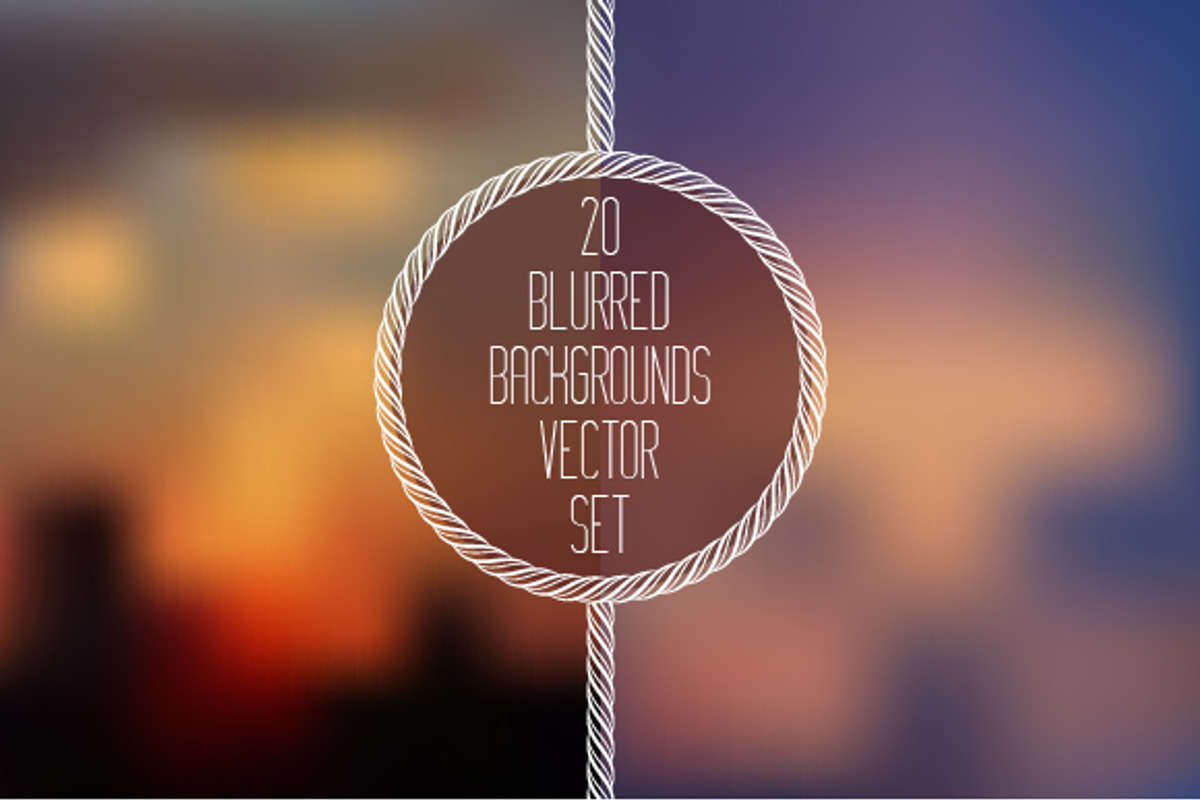 20 Blurred background vector set