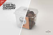 Tall Clamshell Container Mockup, a Cups & Container Mockup by INCDesign (Thumbnail 1 of 7)
