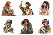 Juneteenth Clipart Black Woman Lion, an Illustration by DreamPrint404 (Thumbnail 3 of 5)