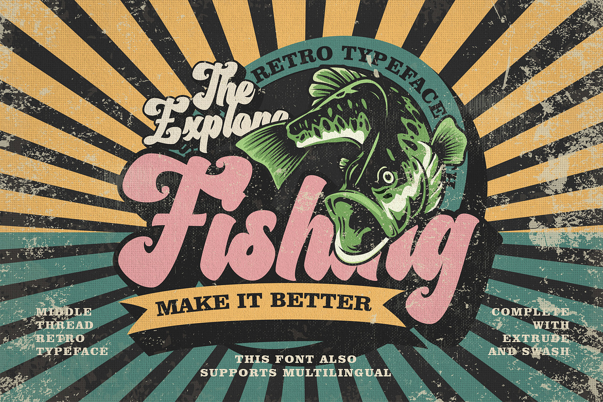 Middle Thread - Retro Font, a Script Font by Maculinc Type (Photo 6 of 11)
