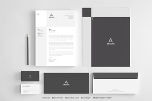 Minimal Identity Design Template, a Stationery Template by artisanHR