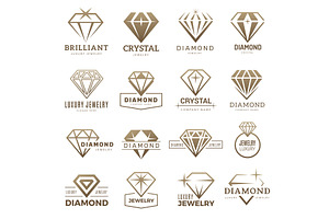 Diamond Logo. Stylizes Gemstones