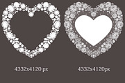 Wedding lace birds, heart shapes., a Pattern Graphic by Ajuga (Thumbnail 2 of 5)
