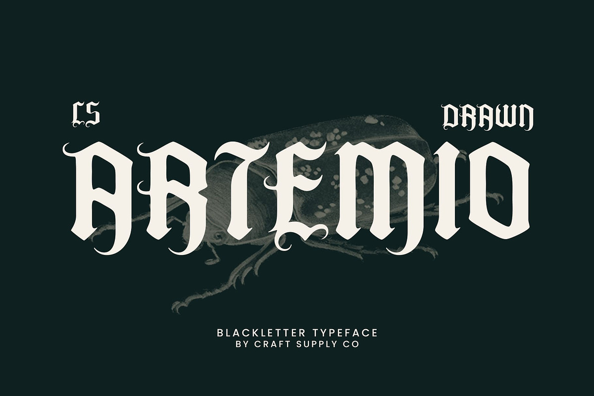 CS Artemio Drawn, a Blackletter Font by Craft Supply Co. (Photo 1 of 8)