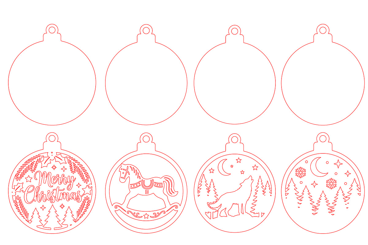 Christmas Ornament Laser Cut SVG, an Object Graphic by Layerology (Photo 2 of 3)