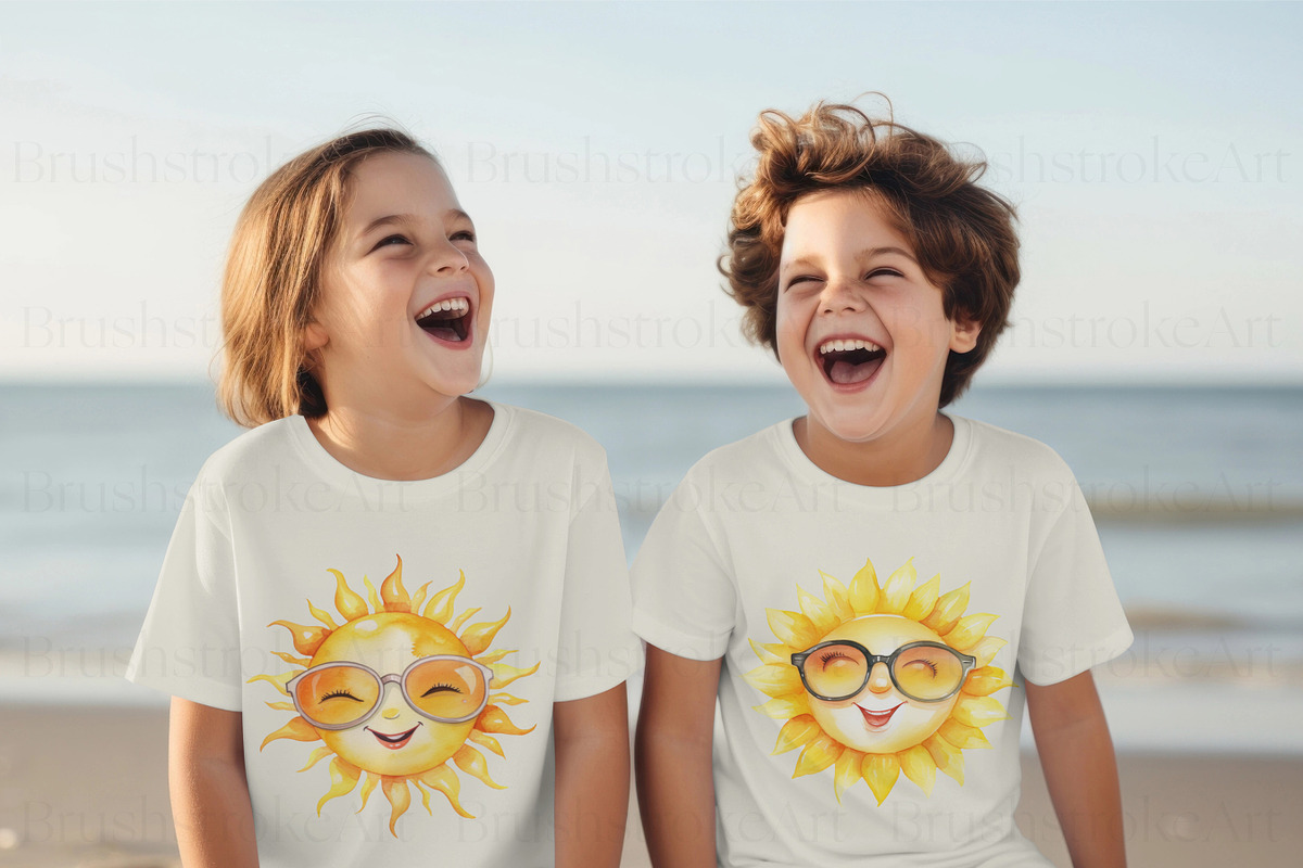 Cute Sun Clipart, Kawaii Sun Clipart, a Seasonal Illustration by BrushstrokeArtGB (Photo 8 of 9)