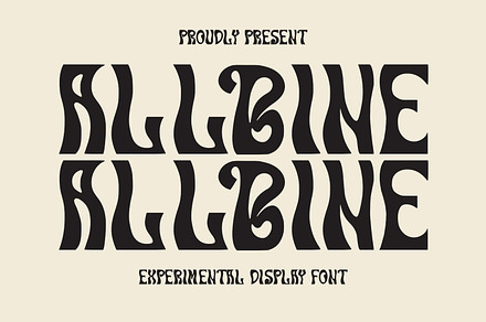 Allbine Experimental Display Font, a Handwritten Font by Maulana Creative