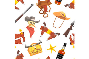 Wild West Seamless Pattern, Design