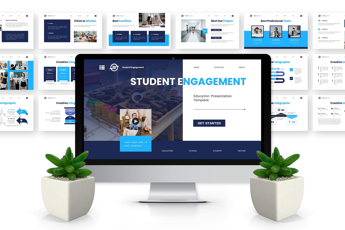 Student Engagement - Education Key, a Presentation Template by Deepslide Studio (Photo 3 of 6)