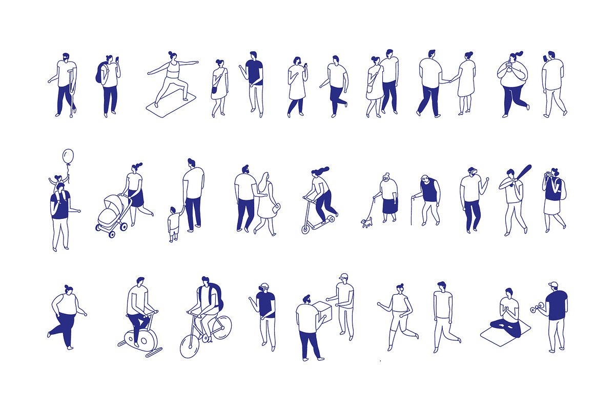150+ Isometric Line People Set, a Person Illustration by Vector_Art (Photo 8 of 16)