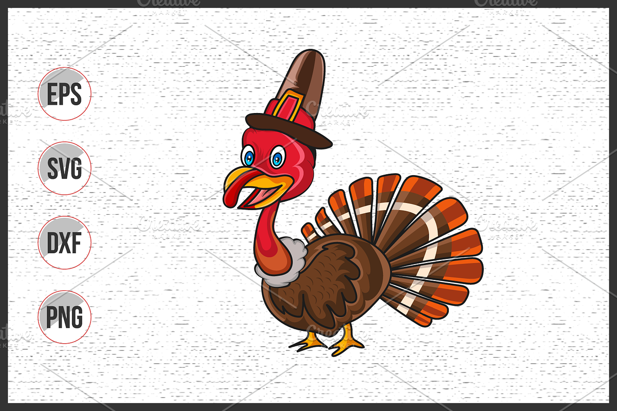 Thanksgiving turkey illustration art, a Food Illustration by Uniquesvg99 (Photo 4 of 5)