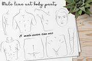 Body parts vector line art set, an Illustration by OctopusRider (Thumbnail 5 of 5)