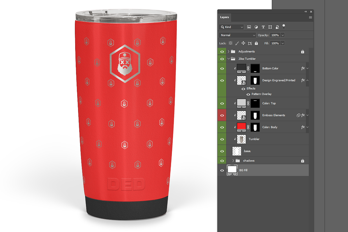 20 oz Tumbler Mock-Up, a Cups & Container Mockup by dedpixel supply co. (Photo 4 of 4)