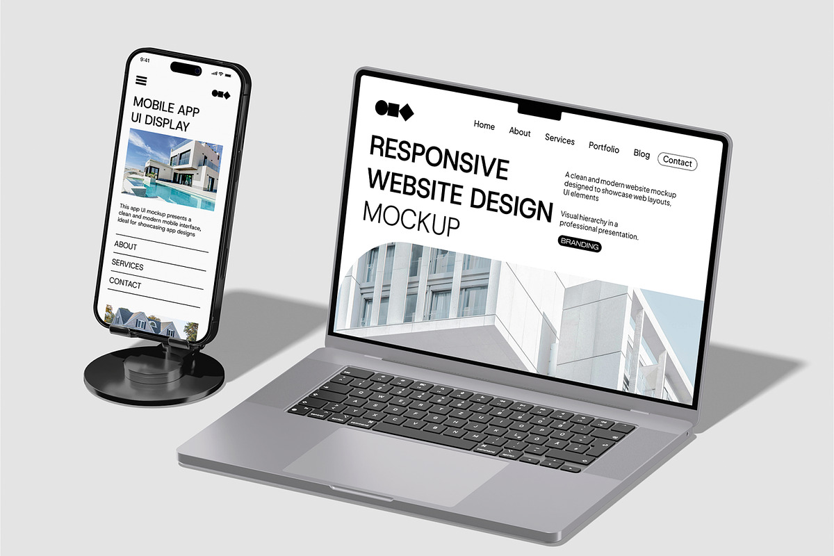 Website and App UI Mockup, an iPhone Mockup by Unerispace (Photo 2 of 5)