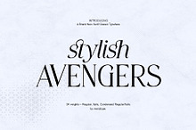 Stylish Avengers Serif Family