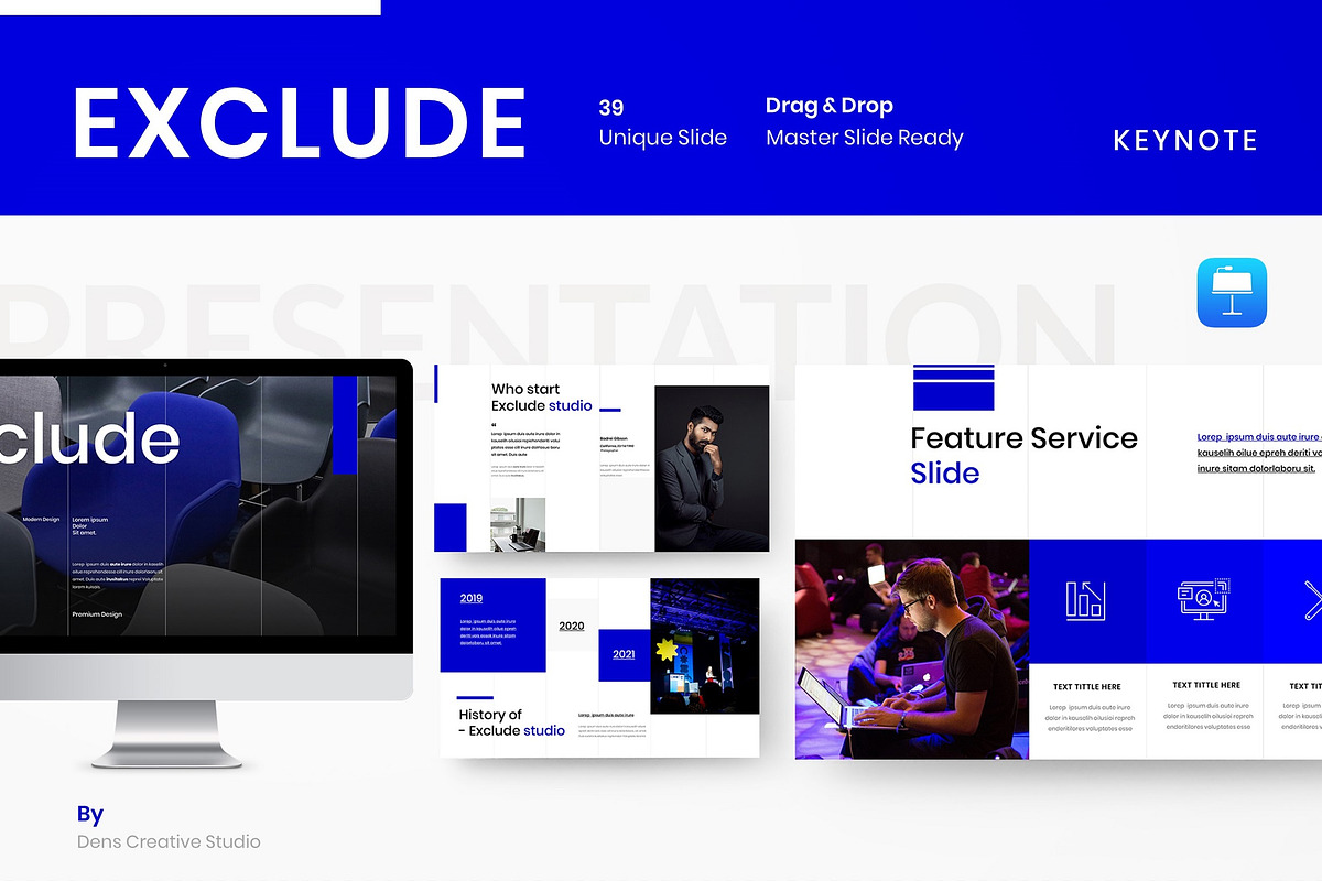 Exclude – Business Keynote Template, a Presentation Template by Dens Creative Studio (Photo 1 of 6)