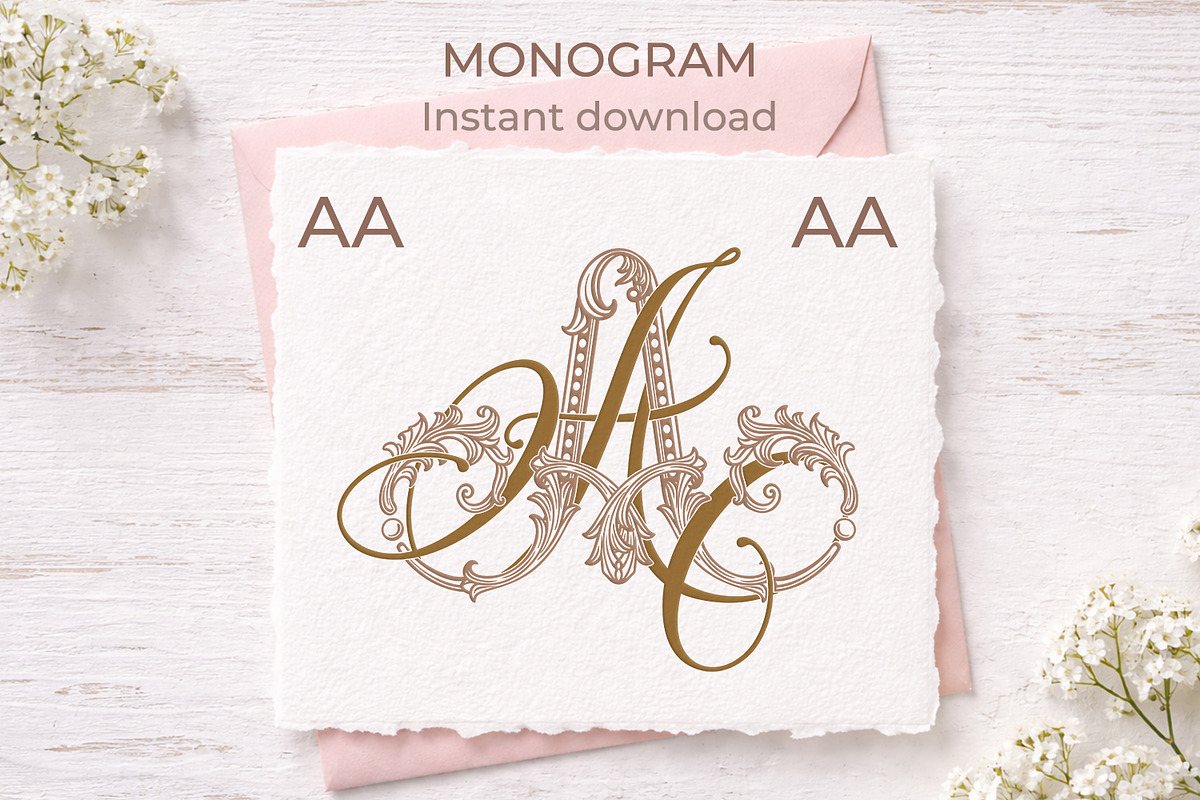 AA Wedding Monogram Logo, a Branding & Logo Template by LogoAV (Photo 10 of 11)