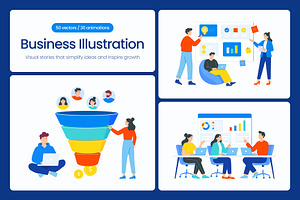 80 Business Illustrations Bundle, a Finance Illustration by Brickclay