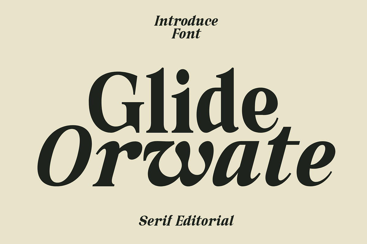 Glide Orwate-Elegant Editorial Serif, a Serif Font by MaikoHatta (Photo 1 of 7)