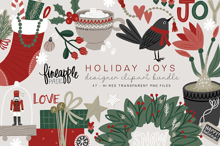 Cute Christmas Clipart Bundle DH