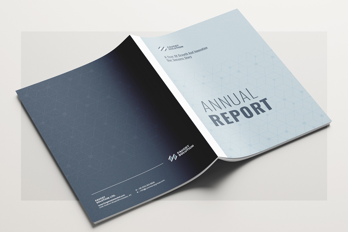 Annual Report Template, Marketing, a Brochure Template by Niofix (Photo 6 of 6)