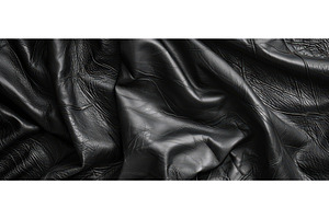 Textured Black Leather Material with, a Background Photo by piter.goskov