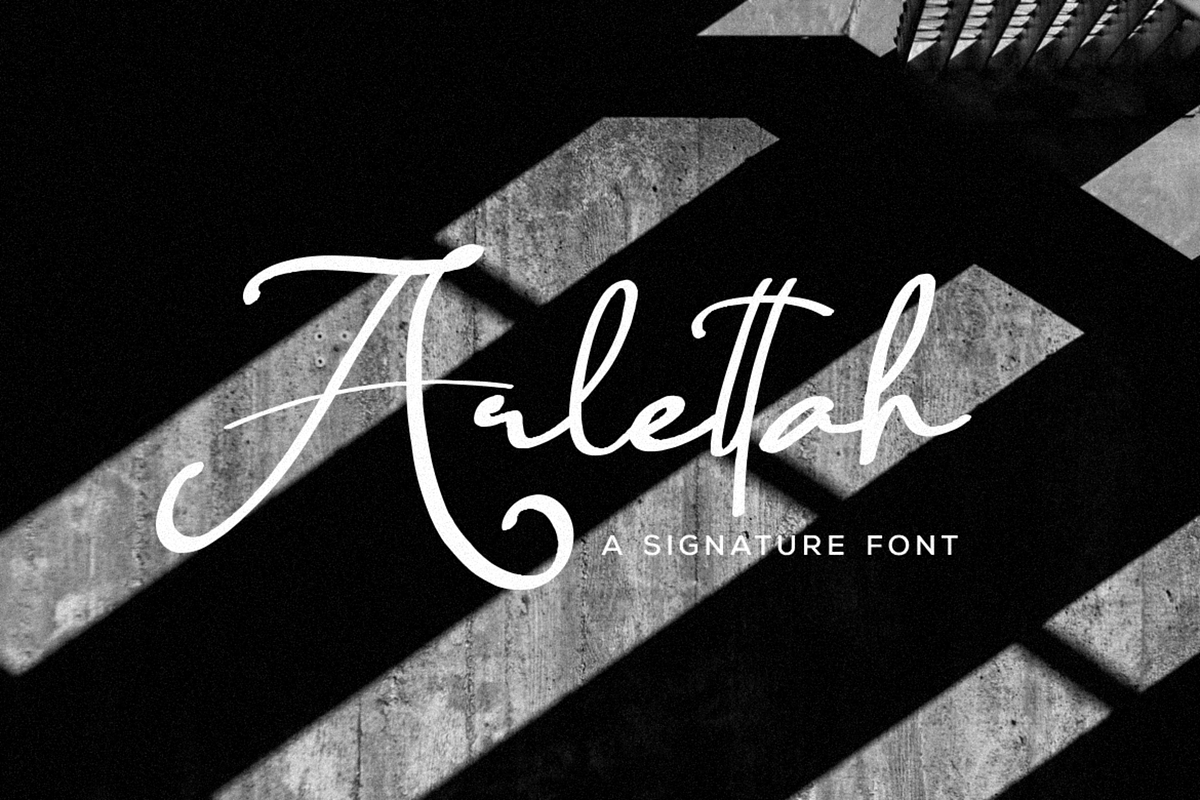 Arlettah Signature Font, a Script Font by Typegoals Studio