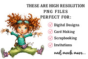Whimsical Summer Funny Girls Clipart, an Illustration by OK Design (Thumbnail 4 of 6)