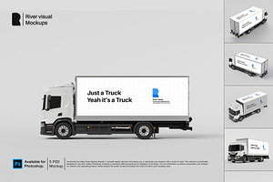Branding Mockup Truck Mockup Plain, an Advertising Mockup by River Visual