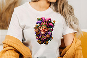 Whimsical MARDI GRAS Clipart PNG Bun, an Illustration by SVGArt (Thumbnail 3 of 7)