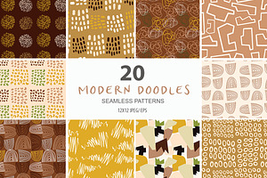 Abstract Doodles Patterns & Elements