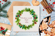Christmas wreath PNG. Watercolor, an Illustration by Where summer is (Thumbnail 1 of 2)