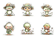 Whimsical Spring Chick Clipart PNG, an Illustration by CreationArt (Thumbnail 6 of 7)