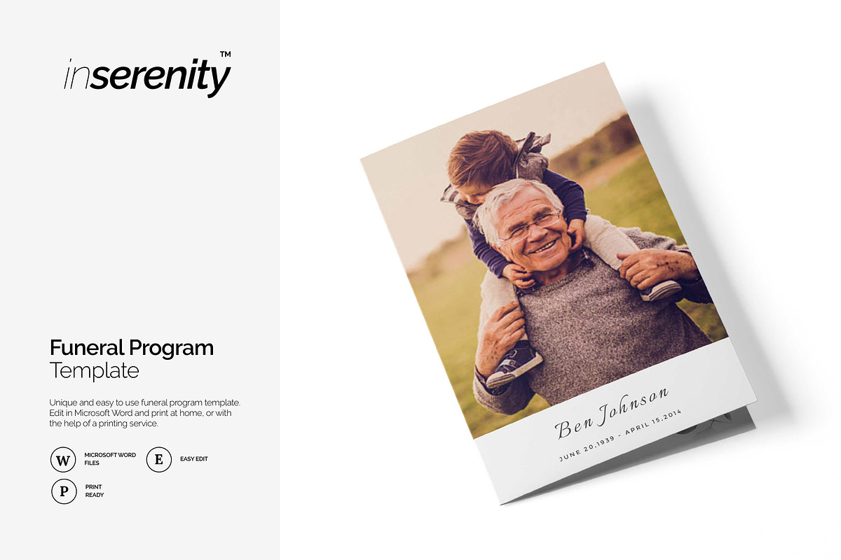 Funeral order of service program, an Invitation Template by inserenity (Photo 1 of 5)
