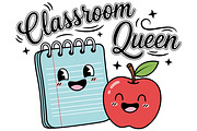 Classroom Queen Teacher T-Shirt SVG, an Object Illustration by Ghagra (Thumbnail 2 of 7)