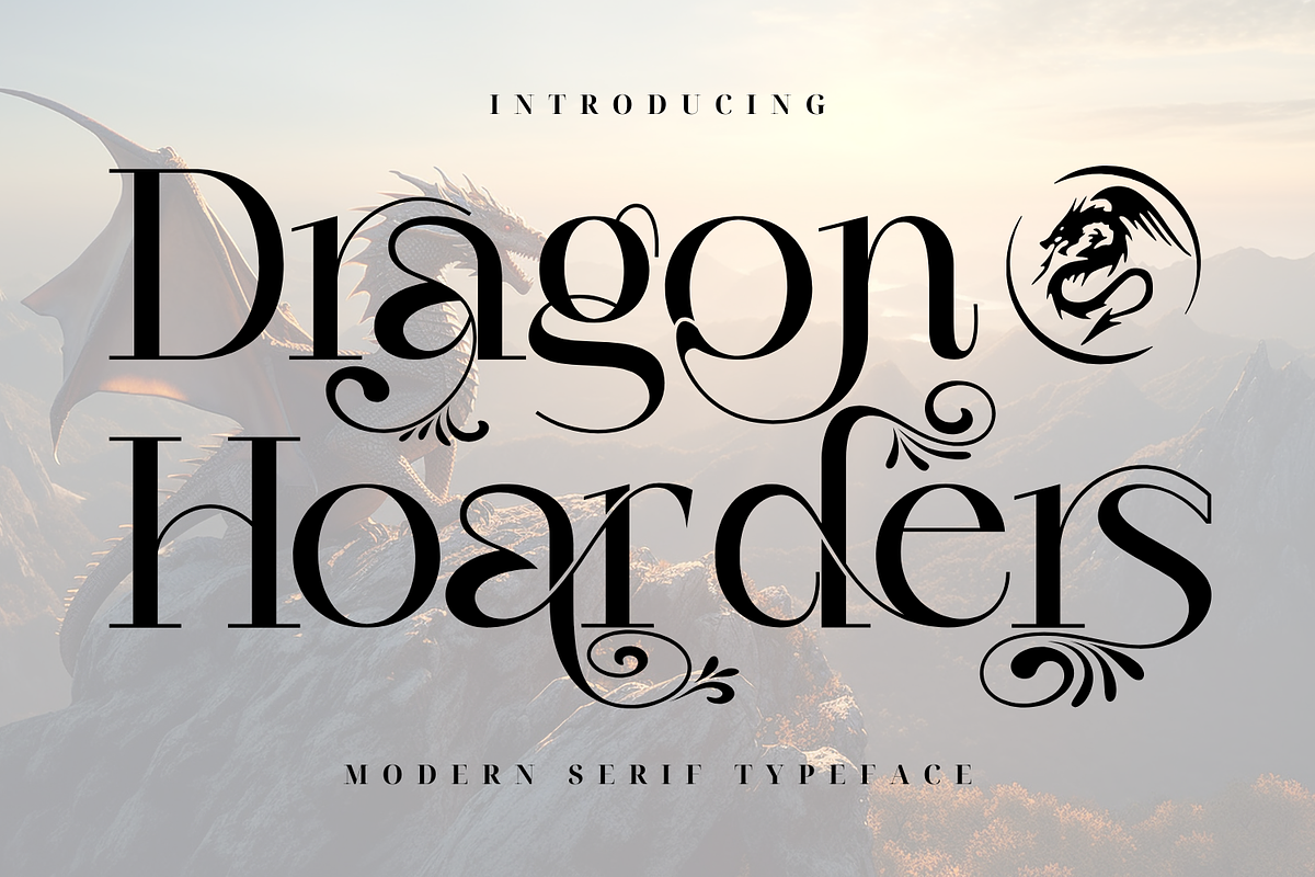 Dragon Hoarders Font, a Serif Font by 177Studio (Photo 1 of 8)