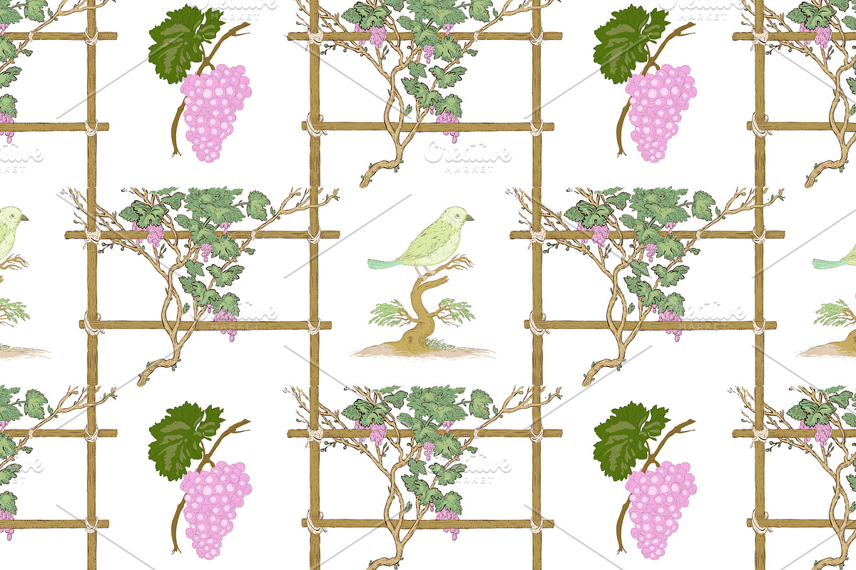 10 Grapevine seamless patterns, a Pattern Graphic by YvY (Photo 3 of 12)