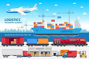 Delivery & logistics infographic, a Person Illustration by Bezvershenko (Thumbnail 1 of 6)
