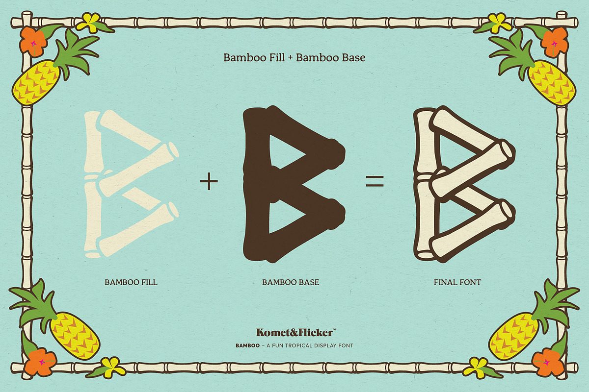 Bamboo - A Fun Tropical Display Font, a Sans Serif Font by Komet & Flicker (Photo 8 of 9)
