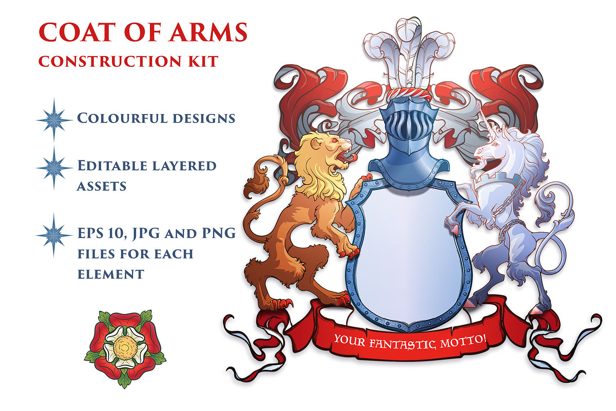 Coat of Arms Construction Kit, an Object Illustration by AntonPix Studio (Photo 1 of 3)