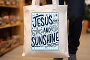 Jesus and Sunshine Summer Beach PNG, a Seasonal Illustration by Sublimation Artist (Thumbnail 8 of 9)