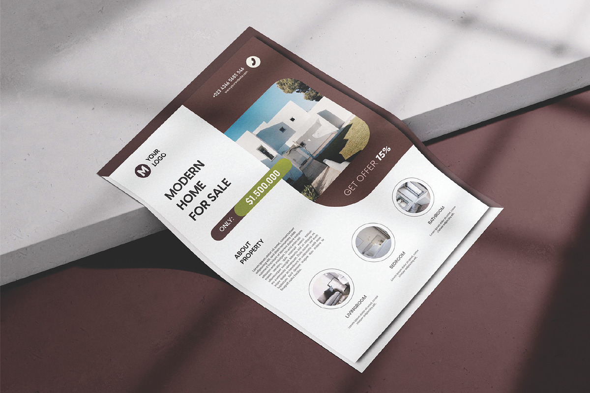 Modern home for sale, a Flyer Template by Workhu (Photo 2 of 4)