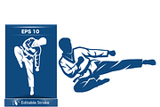 Dynamic Karate Action Vector, a Sport Illustration by CarWrap design (Thumbnail 3 of 4)