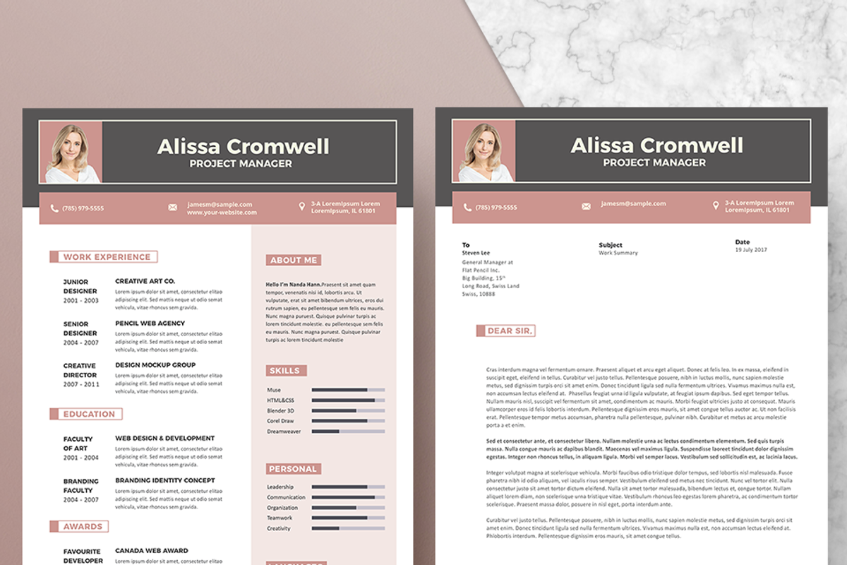 Cover Letter Template, a Resume Template by Hito Graphic (Photo 3 of 8)
