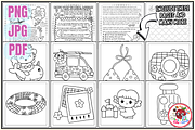 Cozy Girl Summer Coloring Pages, a Seasonal Illustration by EduEnrich (Thumbnail 2 of 3)