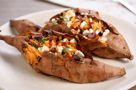 Baked stuffed sweet potato, a Food & Drink Photo by Apolonia